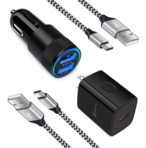 Cargador Para Coche  Rápido Usb C Para  Galaxy S21 S20 Fr6x