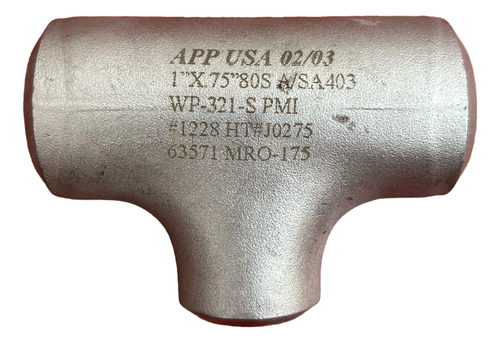 Tee Soldar 1 Pulg. Acero Inoxidable 321 Sch 40