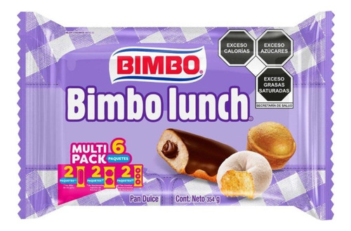 Pan Dulce Bimbo Bimbolunch Multi Pack 6 Paquetes