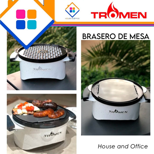 Brasero De Mesa Tromen Enlozado Diametro 29 Cm