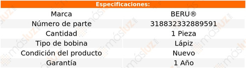 1- Bobina Lápiz P/ Mini Cooper L4 1.6l 06/14 Beru