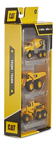 Metal 3 Pack - Mezcladora De Concreto, Camión De Carga Y Camión Grader