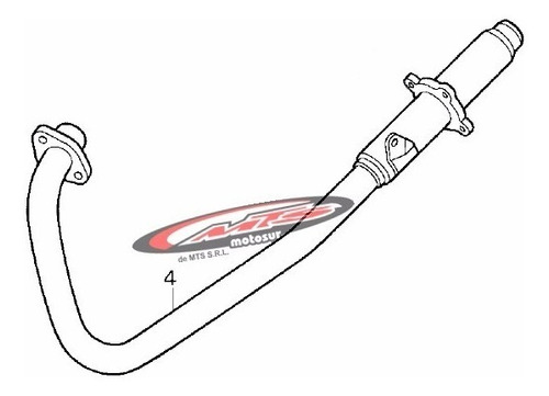 Curva Escape Original Honda Cbx 250 Twister 02-06 Moto Sur