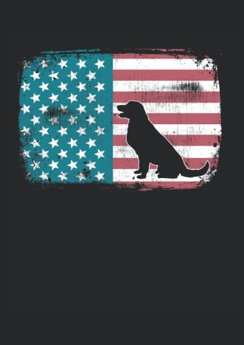 Golden Retriever Perro Bandera Americana: Cuaderno | Cuadric