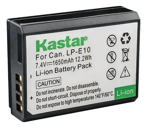 Bateria De Alta Capacidade Kastar Lp-e10 1650mah Para Canon