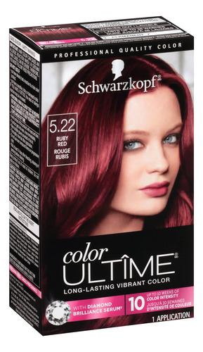 Tinte Para El Cabello Schwarzkopf Color Ultime 5.22 Ruby Red