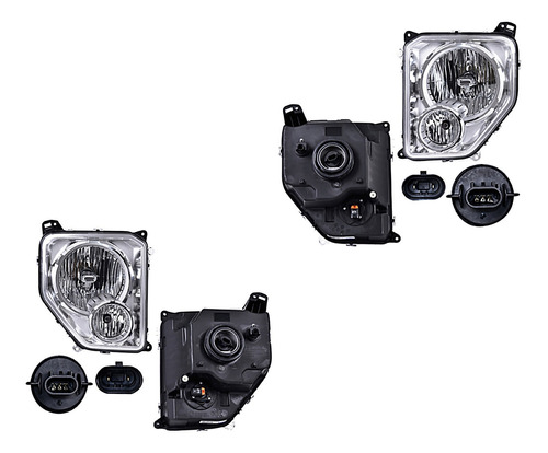 Set Faros Delanteros Depo Jeep Liberty 2008 - 2013