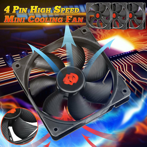 120mm 12v 4 Pinos 3000rpm De Alta Velocidade Dual Ball Beari