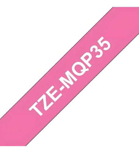 Cinta Laminada Brother Tze-mqp35 Blanco S/ Fucsia 12 Mm