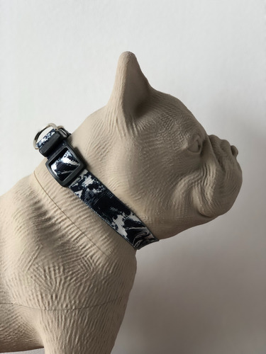Collar Para Mascotas Perro Gato Con Nombre- Todos Los Talles Varios Crash B/w M - 35 A 52 Cm