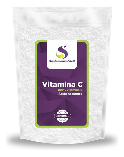 Vitamina C Em Pó Ácido Ascórbico 500g 100% Pura -  Com  Nf