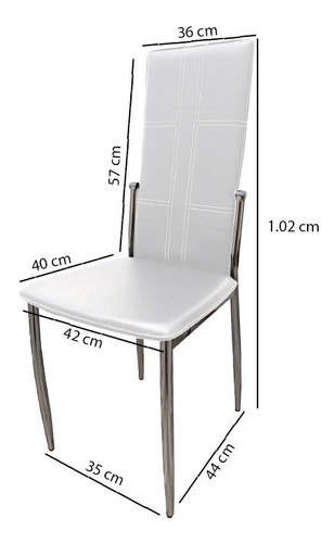 Silla Ecocuero Varios Colores Pata Cromada,la Mejor!!!