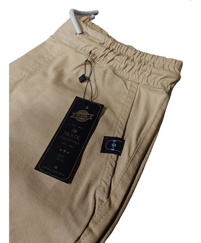 Pantalon No Name Jogger Cargo Gabardina Elastizada Ocre