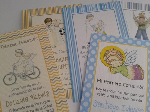 Estampitas Primera Comunión X 60 Unidades Varon - Nena