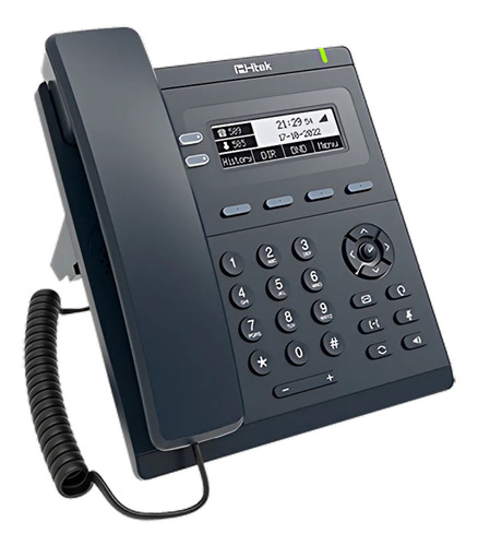 Telefone Ip Gigabit 2 Contas Sip C Poe E Fonte Uc902g Htek