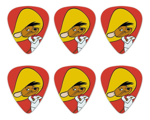 Looney Tunes Speedy Gonzales - Juego De 6 Púas Guitarr...