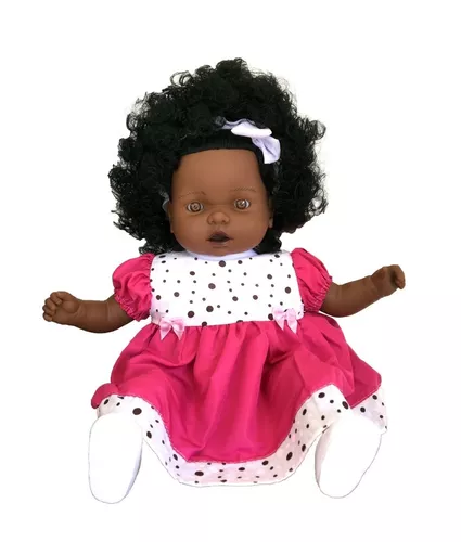 Boneca Collezione Angelina Negra Milk Brinquedos - Lojas Tem