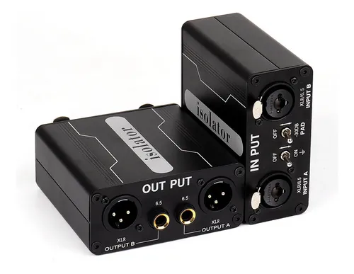 Vereen Isolatore Audio Dual-Channel 6.5 XLR – Elimina Ronzii E Rumori Di Terra Per Mixer, Microfoni E Strumenti