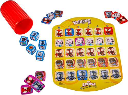Hasbro Gaming Yahtzee Jr. Marvel Spidey Y Su Increible F...