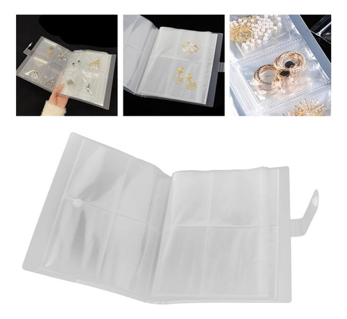 Libro Organizador De Joyas Transparente, Joyero Con 160