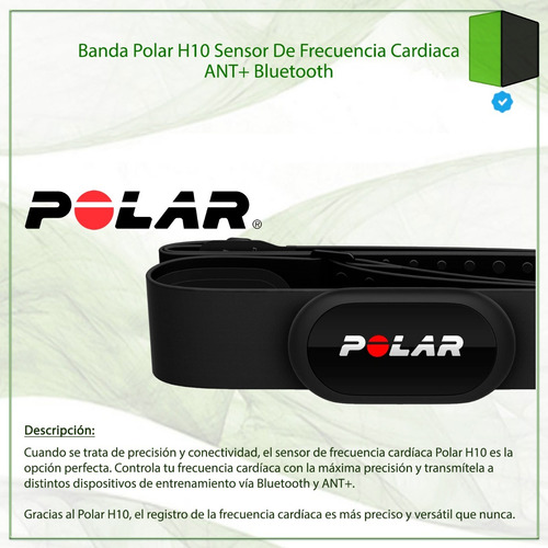 Imagen 4 de 10 de Banda Polar H10 Sensor De Frecuencia Cardiaca Ant+ Bluetooth