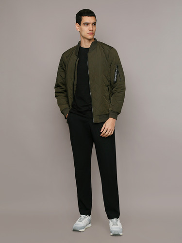 Chaqueta Quilted Con Cremallera Verde Calvin Klein