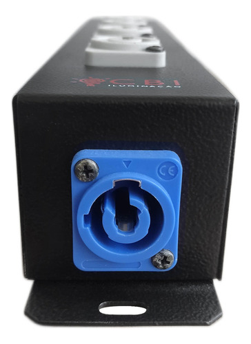 Kit 4 Réguas Entrada E Saida Powercon 04 Tomadas 4000w Cor Preto 127v/220v