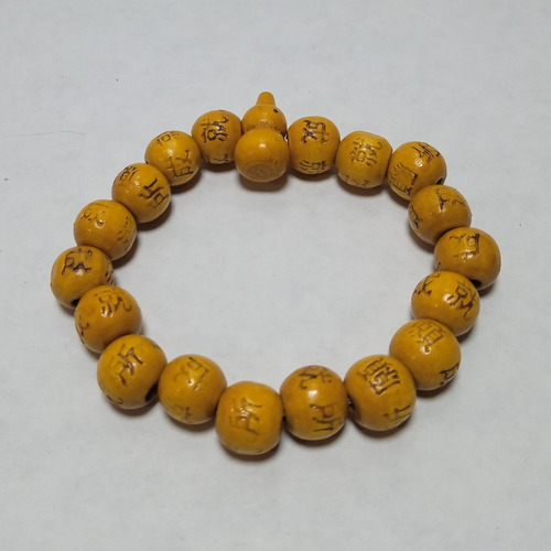 Pulsera Tibetana En Madera De 18 Cuentas 