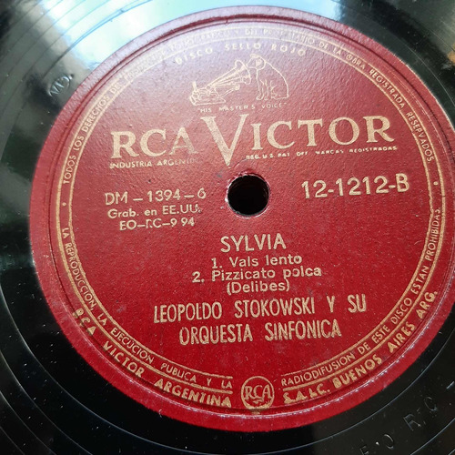 Pasta Leopoldo Stokowski Su Orq Sinfon Rca Victor Tc14