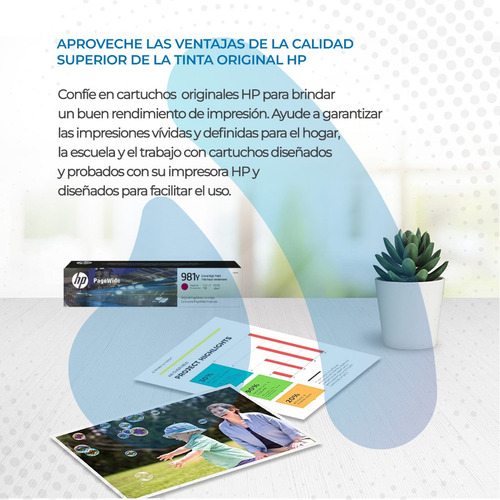 Cartucho Hp 981y Magenta Original L0r14a Hp Pagewide 586
