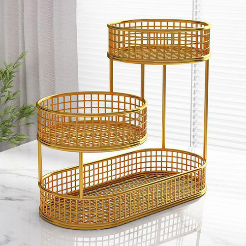 Cesta De Frutas Elegante De 3 Niveles