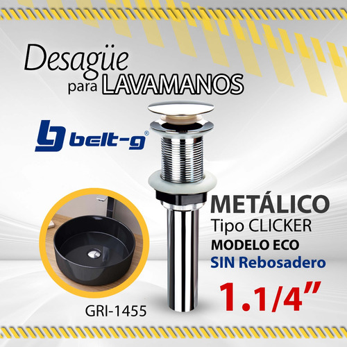 Desague Lavamanos 1.1/4 Belt-g T/clicker Eco Gri-1455 /10360