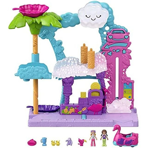 Polly Pocket Pollyville Flamingo Fun - Lavado De Auto, 2 Mi