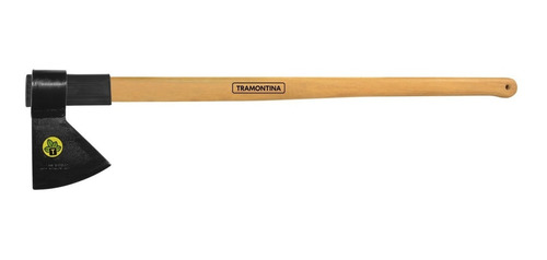 Imagen 1 de 6 de Hacha Cabeza Redonda Pesada Tramontina Mango Madera 90cm