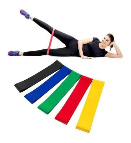Imagen 6 de 8 de Kit X3 Bandas Circulares Latex Proyec Fitness 3 Tensiones