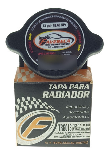 Tapa Universal 13 Psi Sellada Radiador Boca Grande Trg013