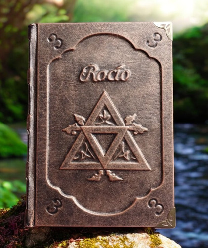 Grimorio Personalizado Con Tu Nombre Y Símbolo En Relieve