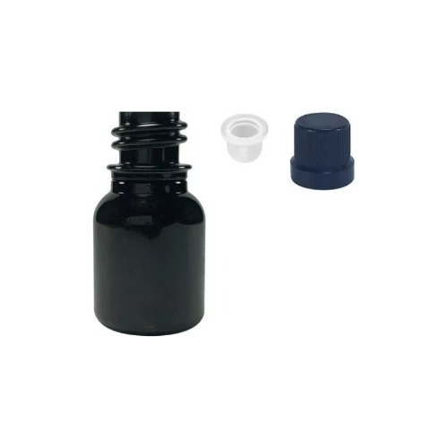 100 Frasco Em Pet Âmbar 10ml R18 Com Batoque Vedação 