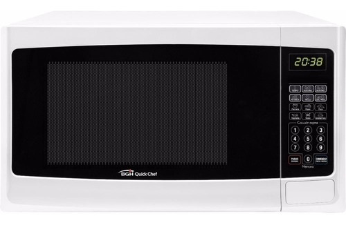 Microondas Bgh D228 Dbe 28 Litros Con Grill. Blanco