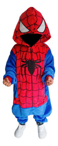 Pijama Térmica Enteriza De Hombre Araña Spiderman Para Niños