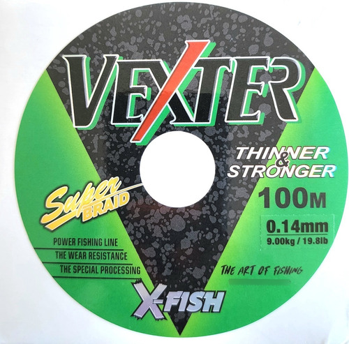 Bobina Multifilamento 100 Mts Unidos 0,14mm Vexter X-fish 