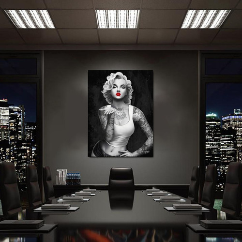 Imagen 4 de 7 de Cuadros Marilyn Monroe Tatoo Hollywood Decorativos Modernos.