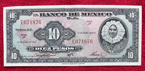 Billete 10 Pesos Tehuana