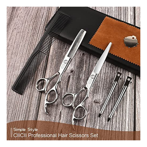 Juego De Tijeras Profesionales Para Peluquería-plateado