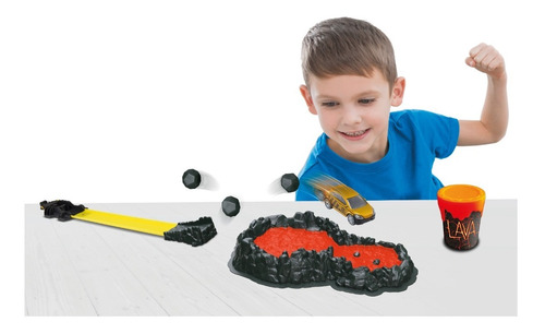 Imagen 5 de 7 de Pista De Autos Lava Splat Slime Y Lanzador Vehiculo 14129 Ed