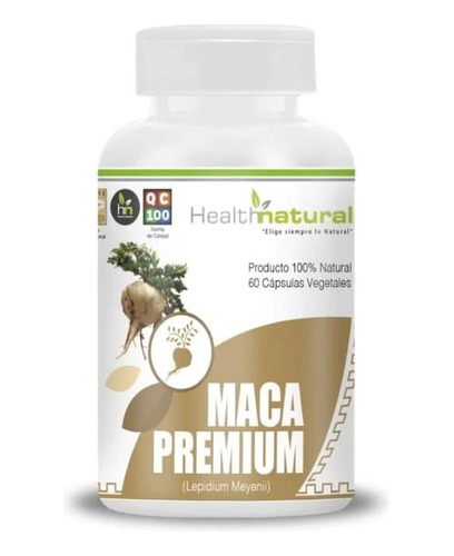 Maca Premium 100% Natural 60 Caps. 500mg.