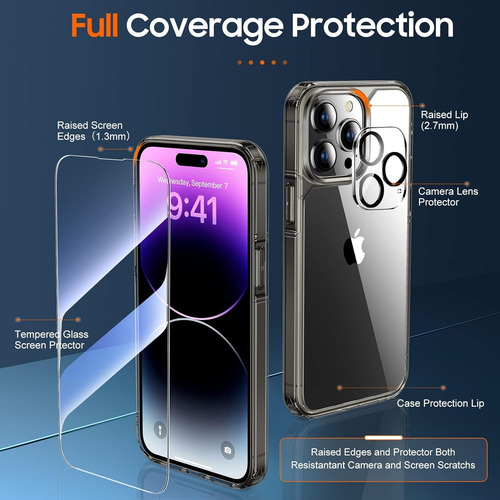 Kit Para iPhone 5 En 1 Con Funda 2 Mica Cristal 2 Protec Cam