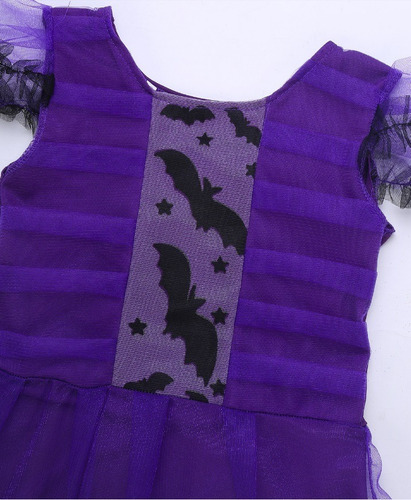 Imagem 7 de 8 de Fantasia Vampira Infantil Vampirinha Halloween C/asas E Arco