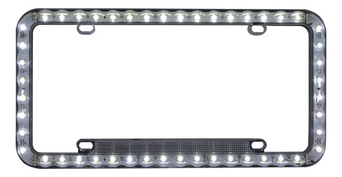 Portaplaca Con Luz Led Blanca 