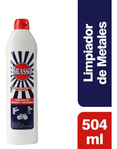 Liquido Limpia Brilla Metal & Cromados Brasso 504ml 